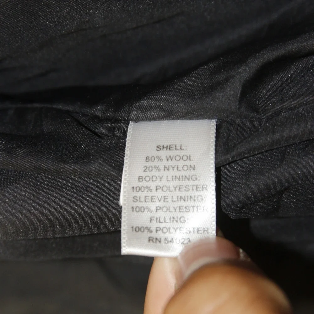 Banana Republic Wool‎ Blend Field Jacket Mens S Black Full Zip Quilted Lining